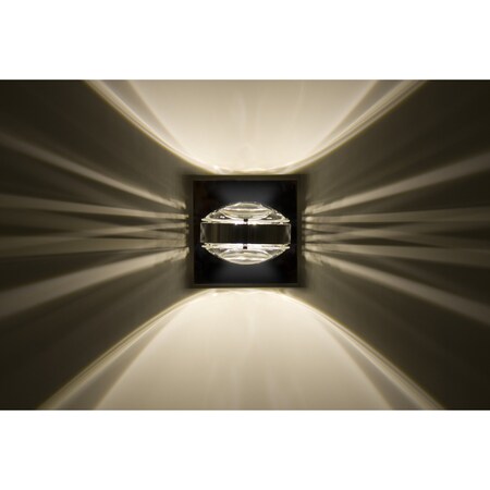 Besa Lighting Optos Wall Sconce, Clear/Clear, Chrome Finish, 1x40W Halogen OPTOS1W-CLCL-CR